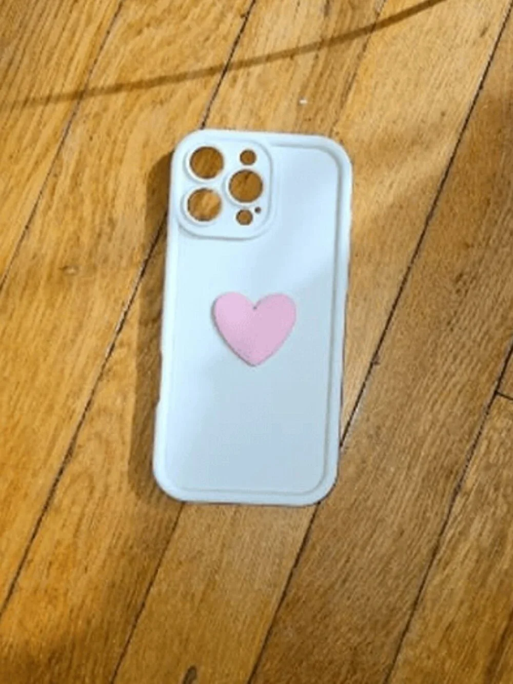 Soft 3d Heart Case for iPhone 16 Pro (white)